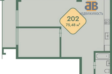 Апартаменты, 75,5 м², 2/8 эт.