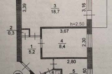 2-к квартира, 42 м², 5/5 эт.