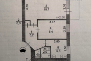 2-к квартира, 42 м², 5/5 эт.